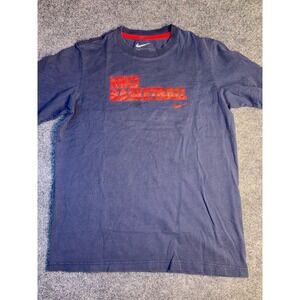 Nike Basketball T Shirt Boy Large Navy Blue‎ Short Sleeve Classic Fit Crew Neck